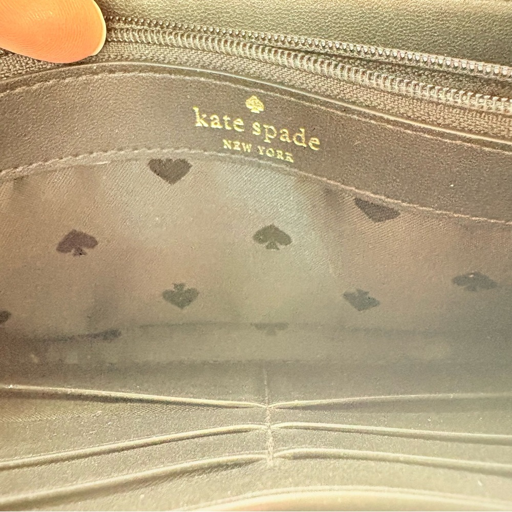 kate spade black zip-around Saffiano leather wallet - Picture 9 of 14